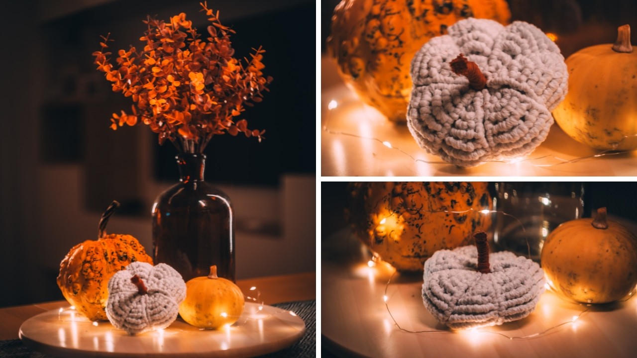 DIY Macrame Halloween Pumpkin | Easy Fall and Halloween Decor Tutorial