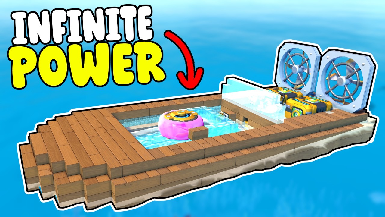 I Built an Infinite Power Amphibious Hovercraft! (Scrap Mechanic Chapter 2)