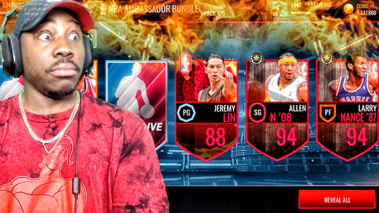 AMBASSADOR PACK OPENING & 94 ALLEN IVERSON! NBA Live Mobile 16 Gameplay Ep. 67
