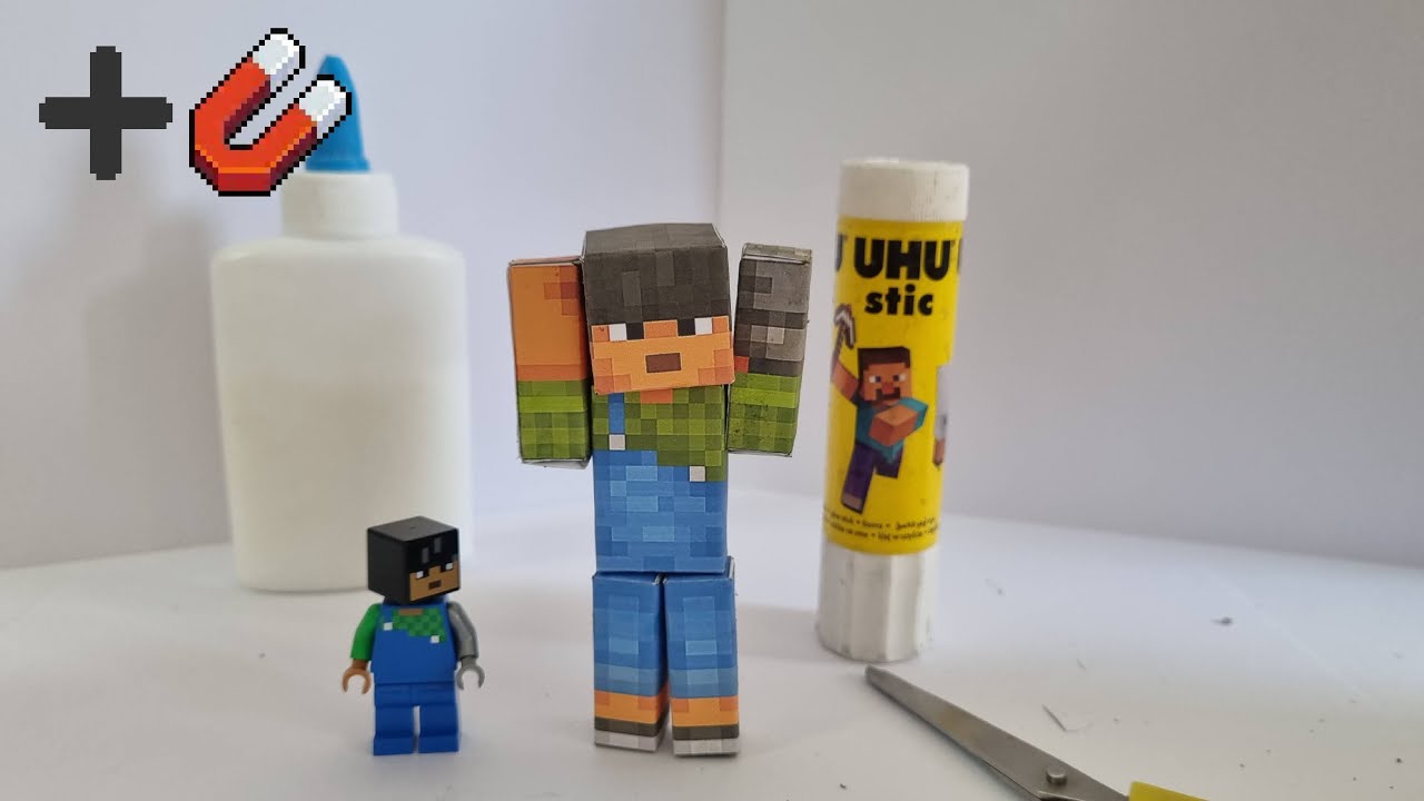 Minecraft Sunny with Magnets from Paper