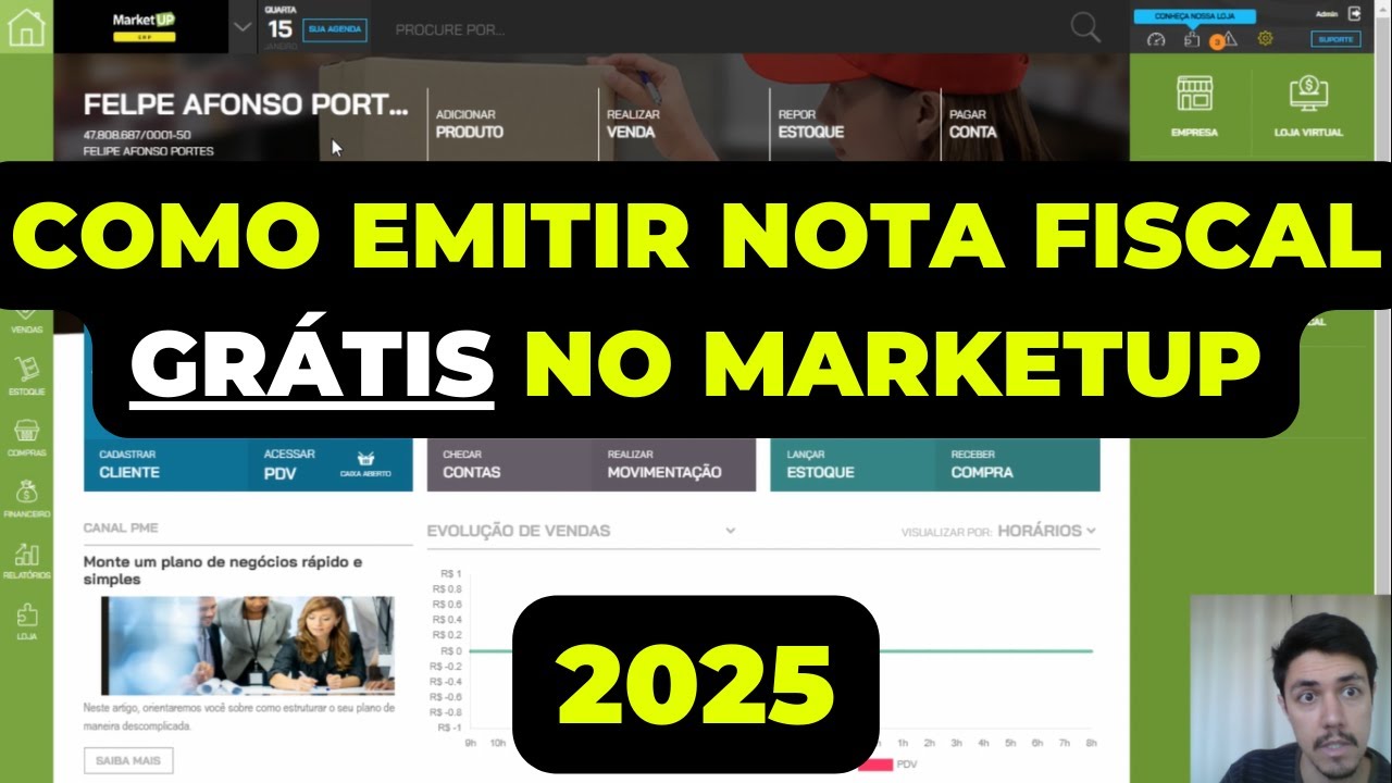 COMO EMITIR NOTA FISCAL GR&Aacute;TIS - SISTEMA MARKETUP -  2025