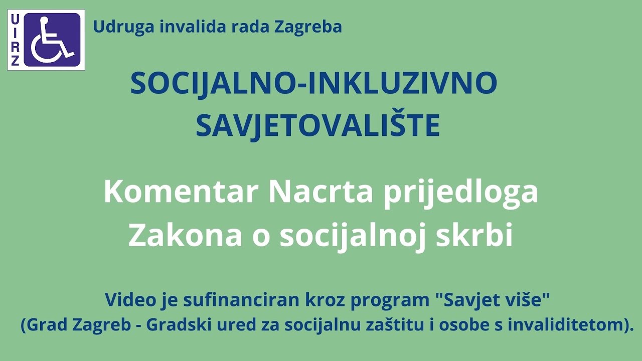 Socijalno-inkluzivno savjetovalište - Komentar Zakona o socijalnoj skrbi