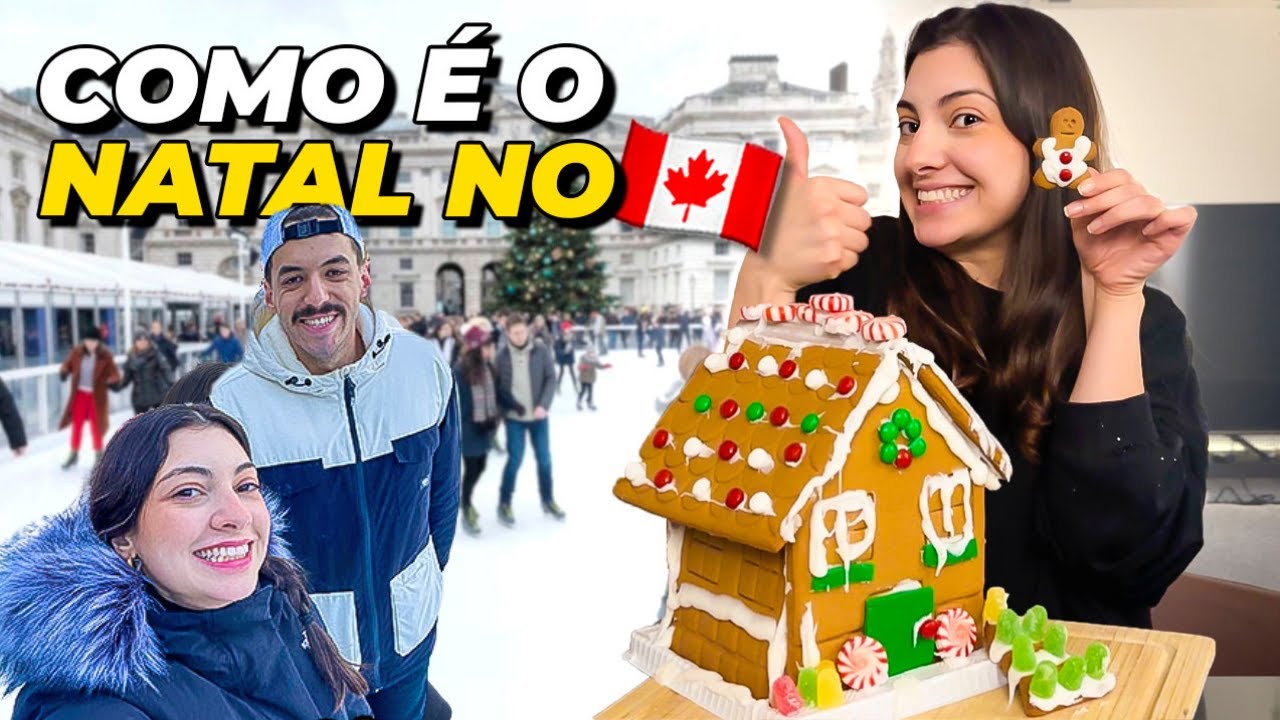 COMO É O NATAL NO CANADÁ? Vlog de Natal, patinação no gelo, costumes canadenses e vida no Canadá!