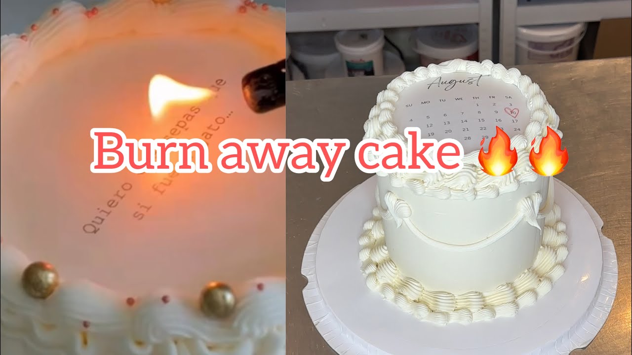 روتين طلبية ترند كيكة النار او 🔥🔥burn away cake