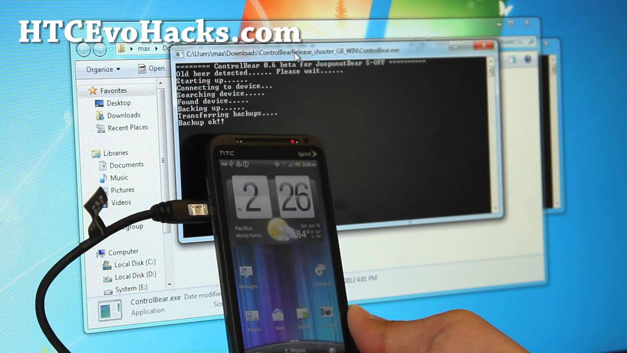 Как получить S-Off на HTC Evo 3D с помощью Wire Trick! - [Juopunutbear S-OFF]