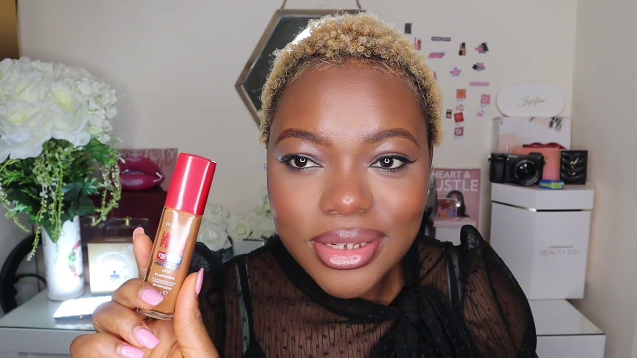Rimmel Lasting Finish 35Hr Foundation / Soft Glam Makeup | WOC