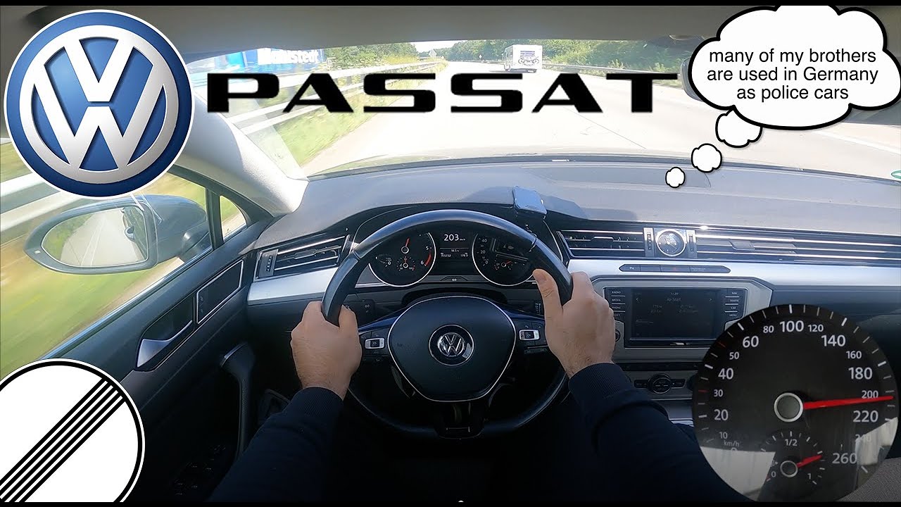 Volkswagen Passat Variant 1,6 TDI 2016 POV TOP SPEED DRIVE Autobahn MAX ACCELERATION NO SPEED LIMIT