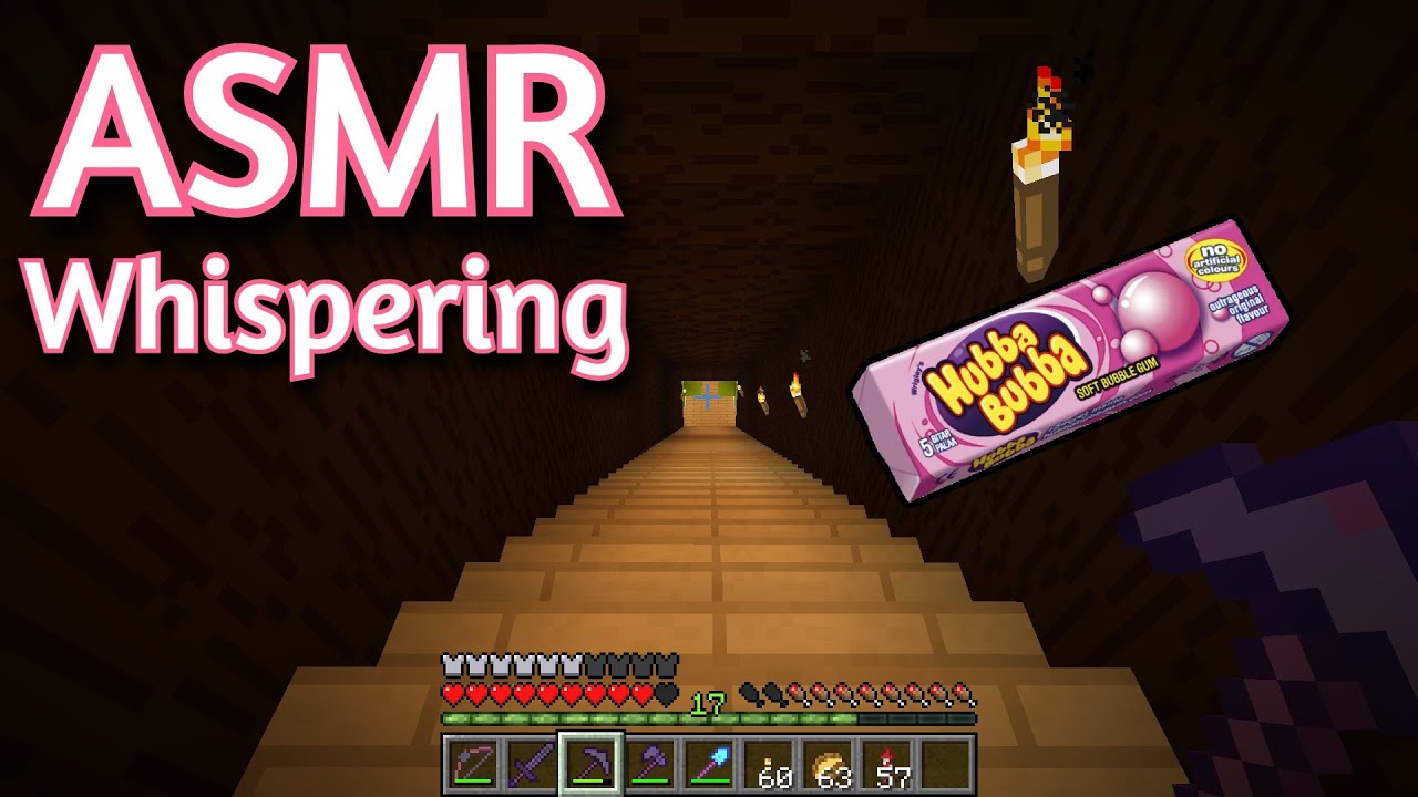 ASMR Gaming | MINECRAFT SURVIVAL WHISPERING (155) | Gum Chewing + Keyboard/Mouse Sounds 💤