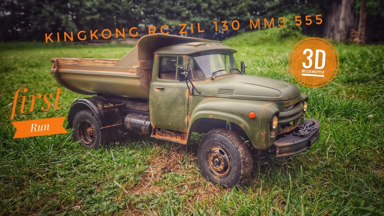 KingKong RC Zil 130 1:12/ЗиЛ 130 ММЗ 555 Самосвал 3d первый выезд/Erste Fahrt mit dem Zil RC Truck