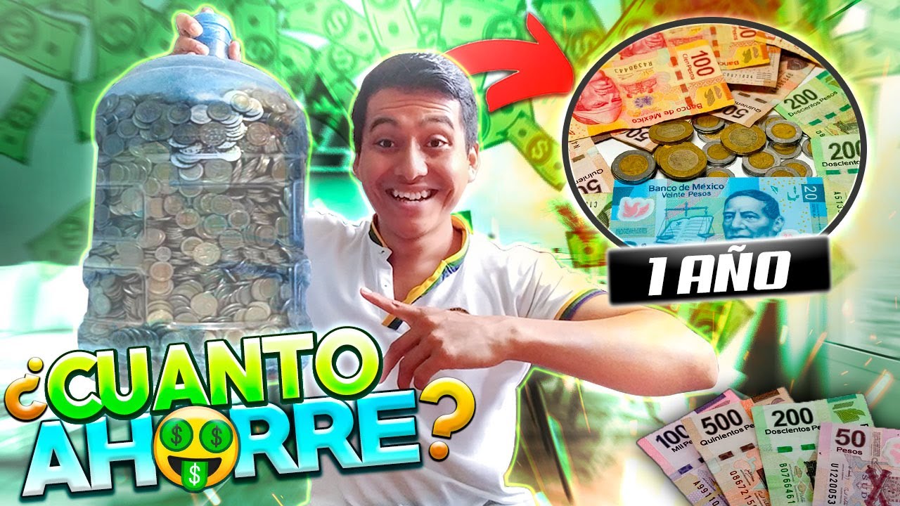 🤑TODO MI AHORRO DE 1 AÑO🤑 *ESTO FUE LO QUE JUNTE*  ahorro en un garrafon de 20 litros