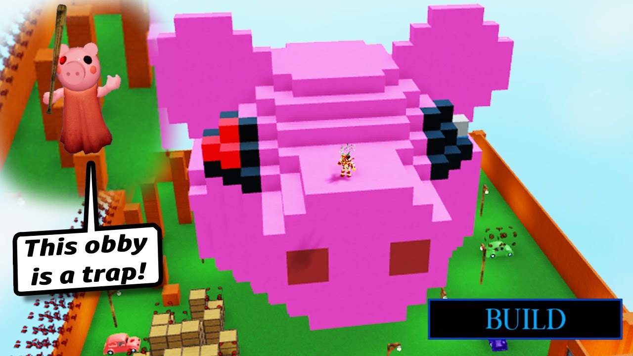 ROBLOX PIGGY BUILD w/ 99% IMPOSSIBLE TROLLING OBBY IN A GIANT PIGGY HEAD!!