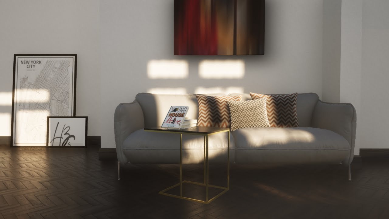 Twinmotion 2020.1.2 - sun light settings for interior scene tutorials