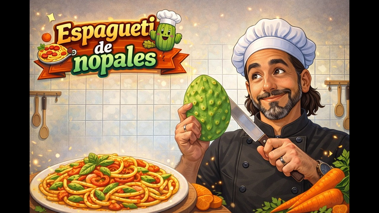 HÉKTOR, El AKTOR QUE KOCINA: Espagueti de nopales