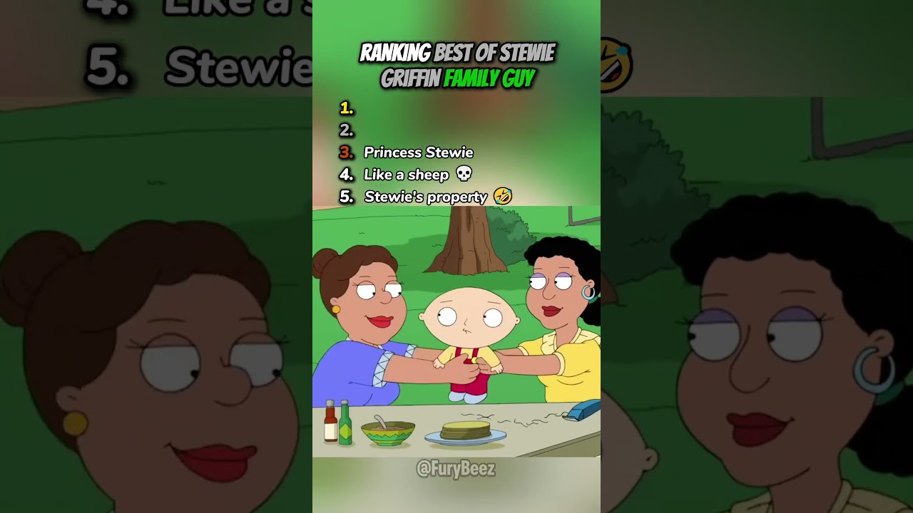 Ranking Best of Stewie Griffin in Family Guy 😭