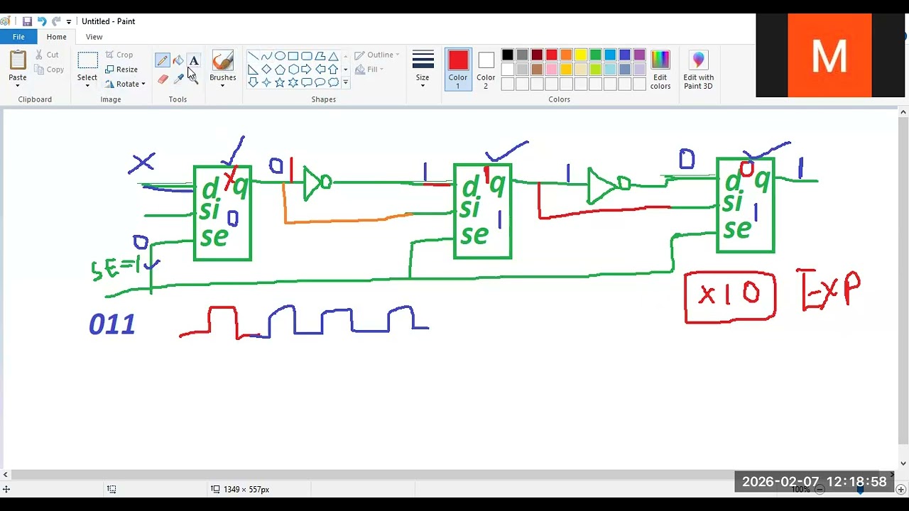 scan shift, capture and shift out with bug and excepted and simulated values