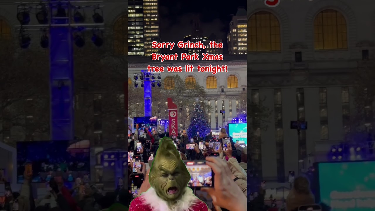 Bryant Park Christmas Tree Lighting #bryantpark #wintervillage #newyork #treelighting