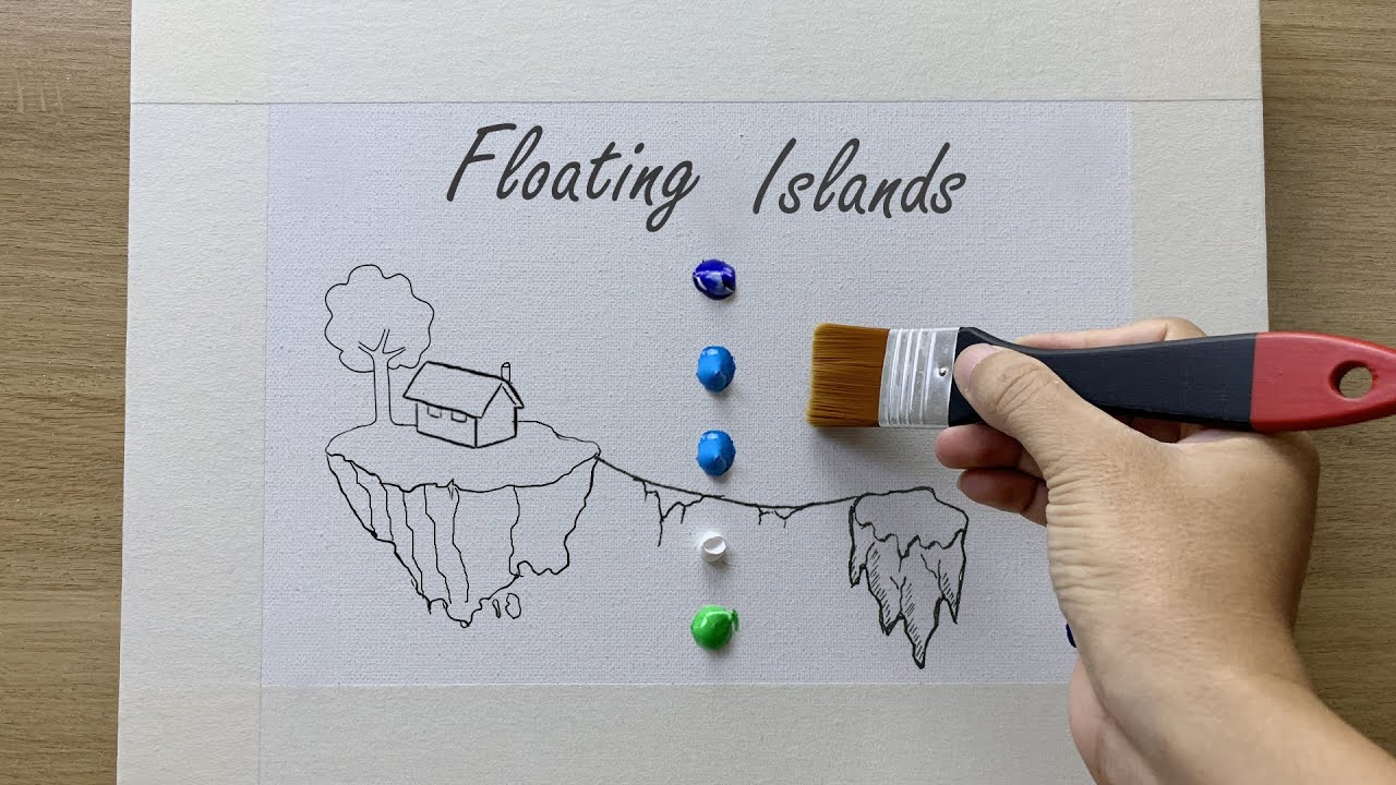 Daily challenge #172 / Special Art in August / Floating Island Painting