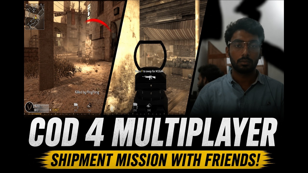 COD4 Multiplayer with Friends 😂 | Local Server Free For All | Funny Kills & Epic Moments