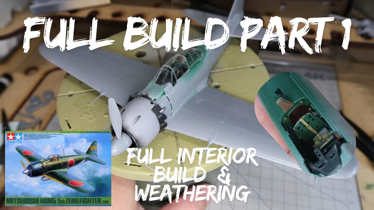 Сборка истребителя Mitsubishi A6M5/5a Zero от Tamiya | Полная сборка интерьера и детализация #tam...