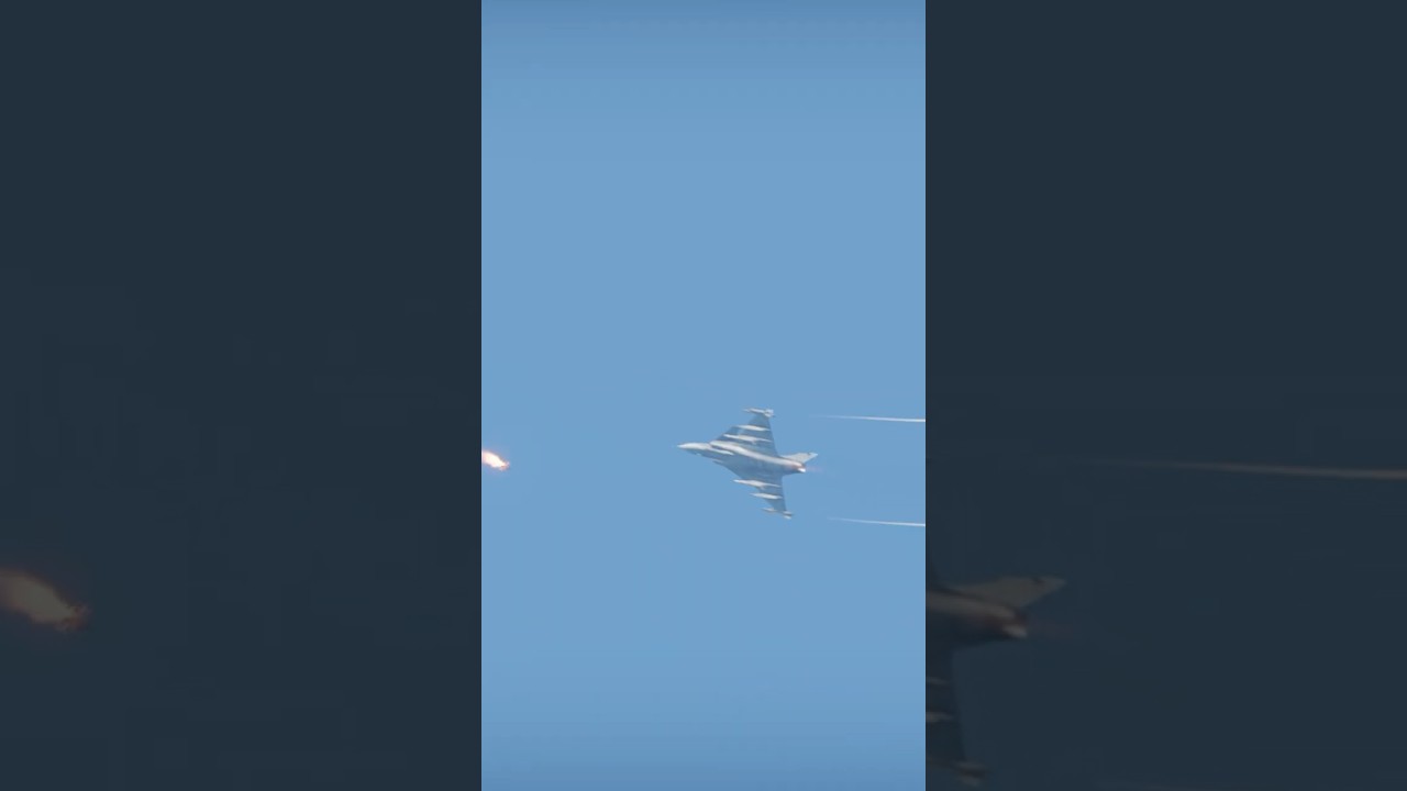 F 16 Under Missile Threat &mdash; Mid Air Blast Moment