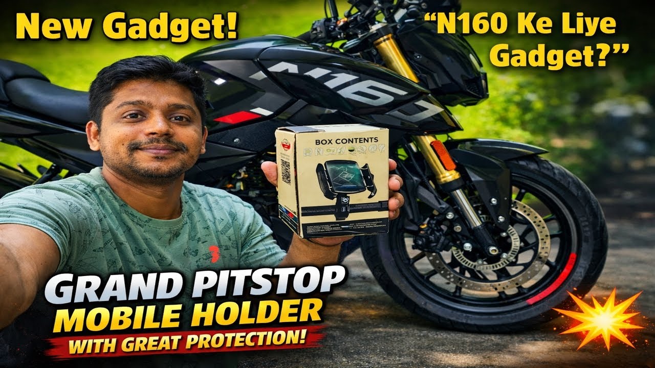 Finally Found Perfect Mobile Holder for N160 🔥|This Gadget Saved My Phone During Ride 😳 | N160.