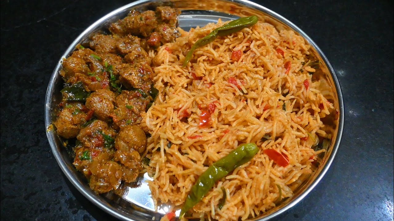 குஸ்காவும், மீல்மேக்கர் பெப்பர் கிரேவியும் ஒரு முறை இப்படி செய்ங்க ! Plain Kuska & Soya chunk gravy