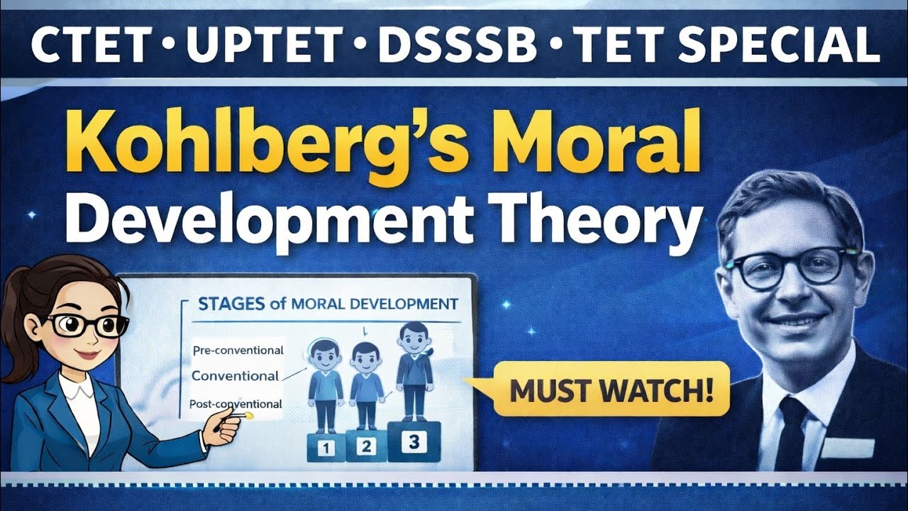 Kohlberg's Theory Of Moral Development |नैतिक विकास का सिद्धांत| #ctet #uptet #cdp #moraldevelopment