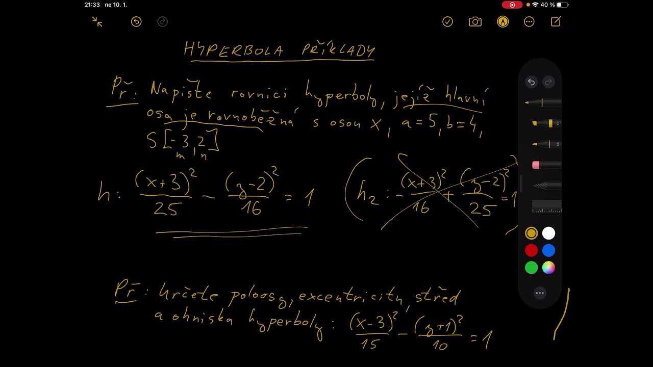 22 - Hyperbola příklady