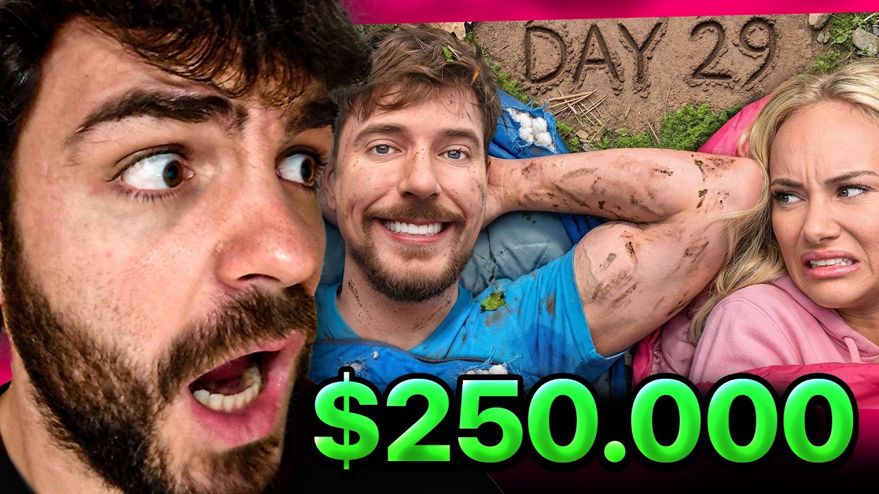 Reacciono a MrBeast: Sobrevive 30 Días con tu Ex en la Naturaleza, Gana $250,000