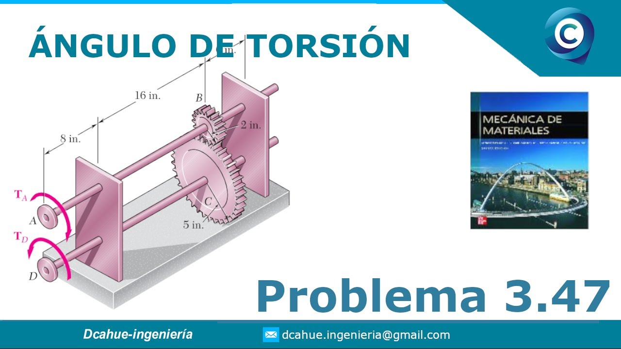 ESFUERZO DE TORSIÓN | ÁNGULO DE TORSIÓN |MECÁNICA DE MATERIALES | BEER AND JOHNSTON | EJERCICIO 3.47