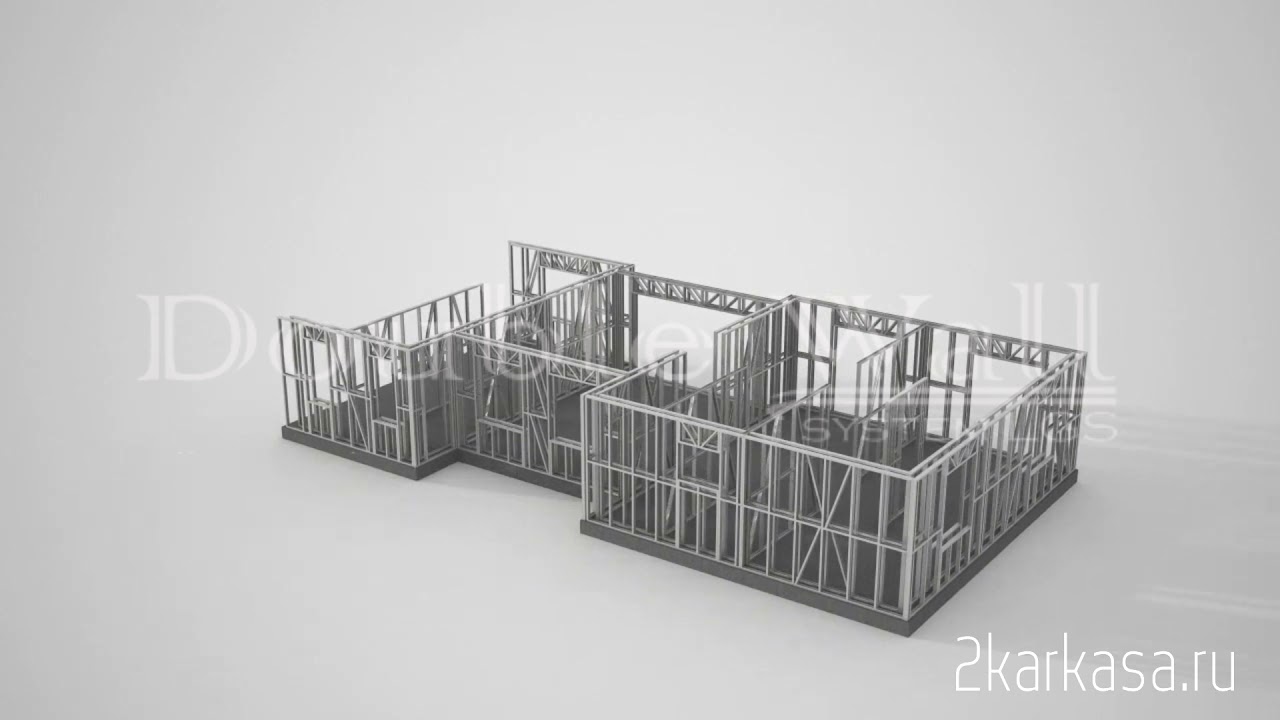 Двойной каркас ЛСТК / Double wall system LGSF