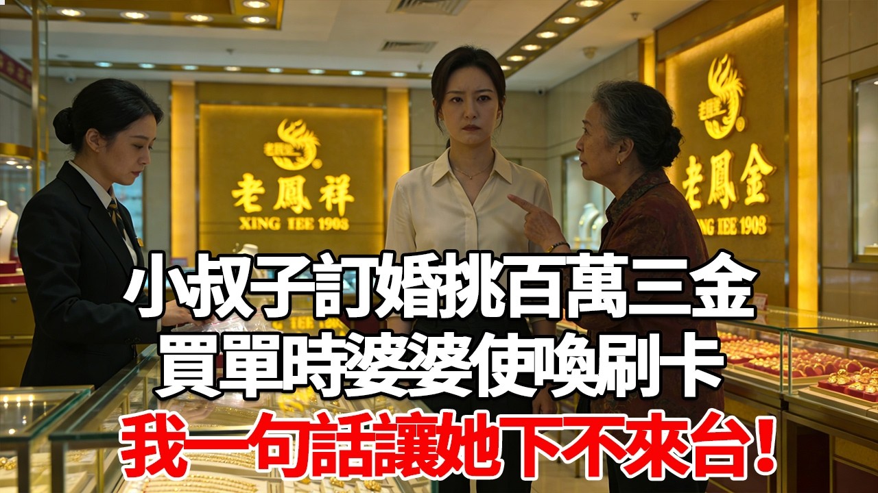小叔子訂婚挑百萬三金買單時婆婆使喚刷卡我一句話讓她下不來台！#故事分享 #人生感悟 #情感#為人處世