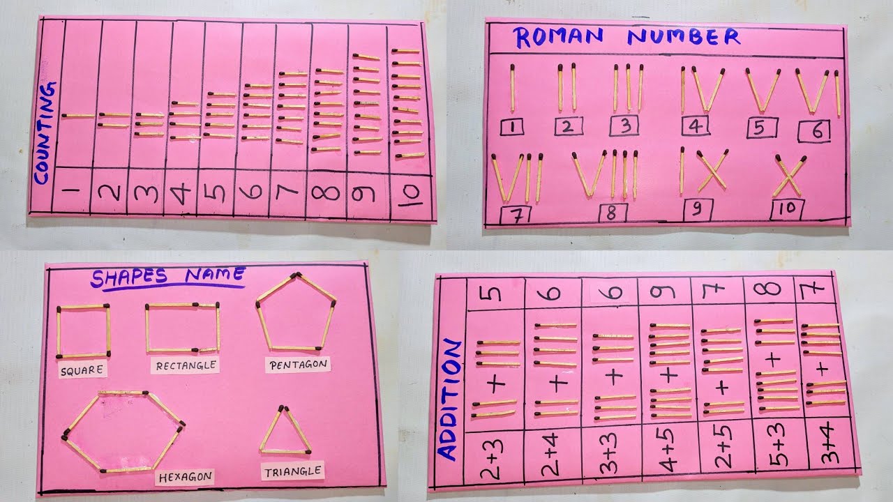Math project / math tlm for primary school / easy tlm  / low cost tlm 