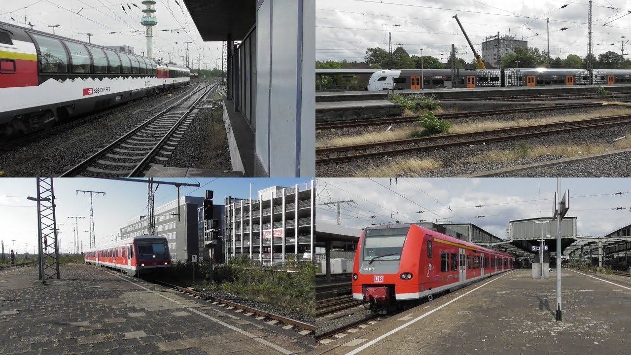 Bahnverkehr im Duisburger Hauptbahnhof mit RRX+Makro,ICE,IC/EC,RE,RB,S-Bahn und Güterzügen