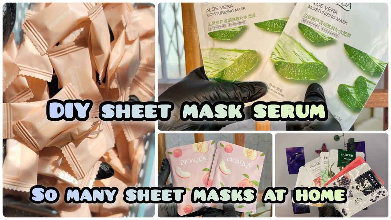 Sheet mask serum at home | Get more and more hydrated skin💆🏼‍♀️