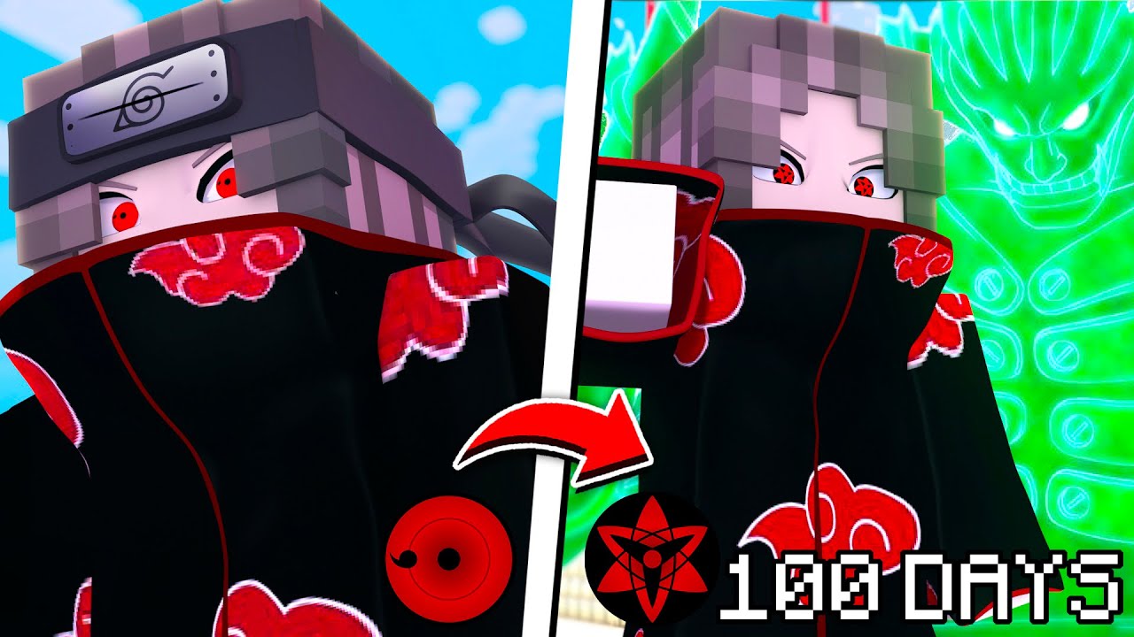 I Played Minecraft Naruto As An Uchiha For 100 DAYS...
