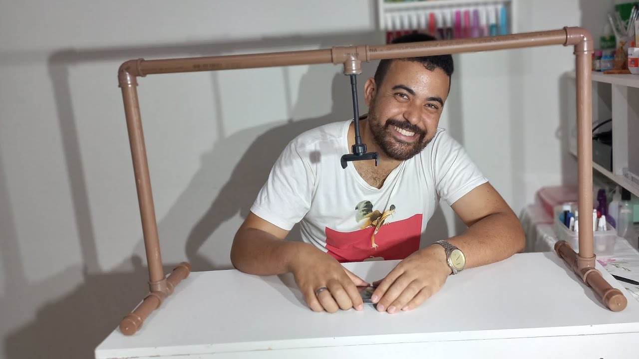 Como fazer um suporte para gravação com cano PVC - Manicure Iniciante