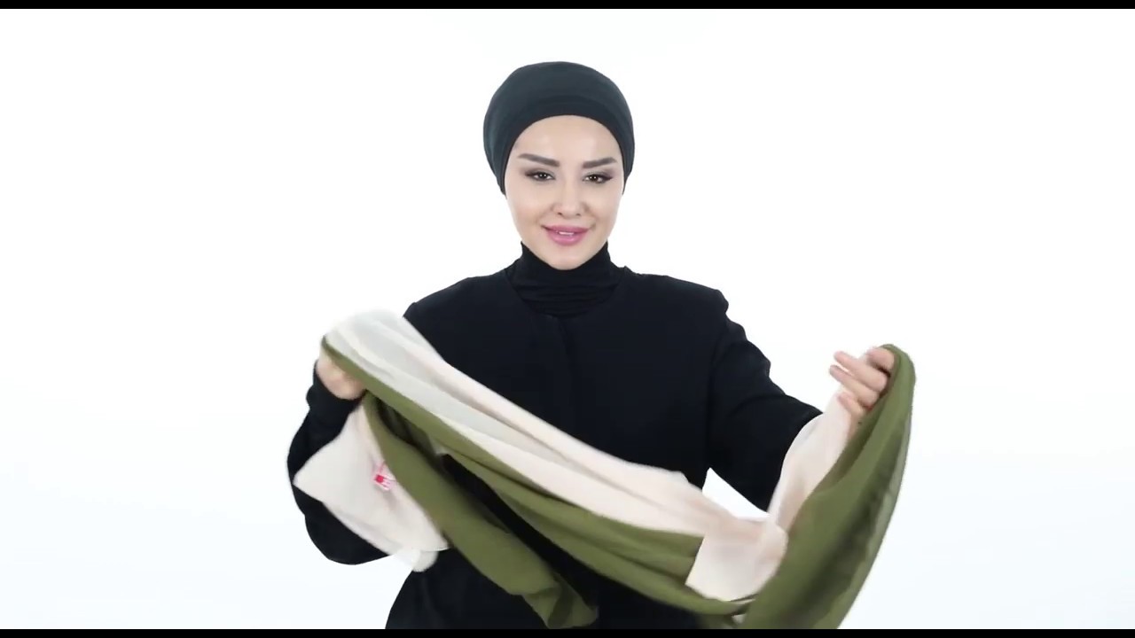 Ylva - Practical Two Colored Chiffon Hijab - Ayse Turban