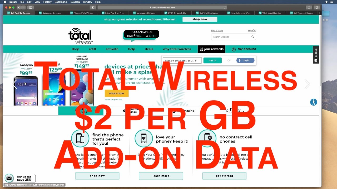 Total Wireless Plans & Features - August 2021