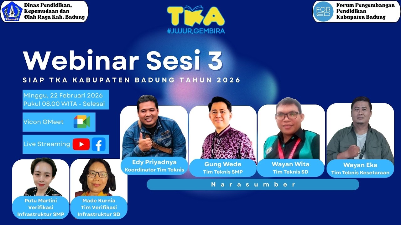 Sosialisasi Tes Kemampuan Akademik Kabupaten Badung Tahun 2026 (Sesi 3)