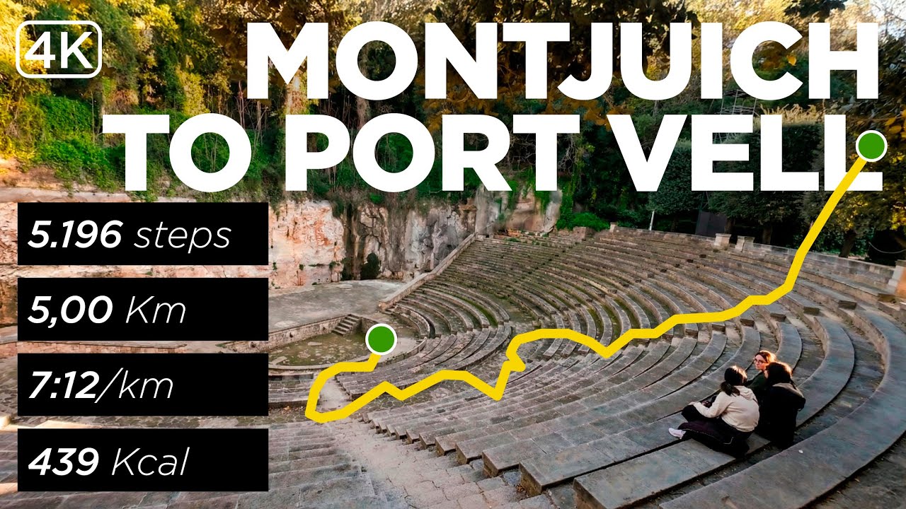 26 01 13 — CaixaForum to Port Vell via MNAC & Teatre Grec | 5.0 km at 7:12/km