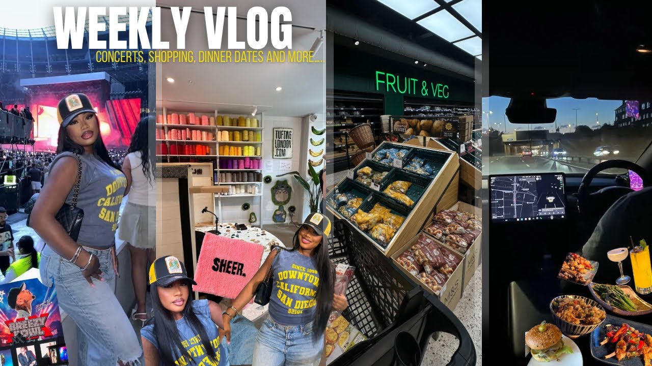 WEEKLY VLOG🖤, CHRIS BROWN CONCERT☄️, FUN ACTIVITYS, SHOPPING, GIRLY DINNER DATES AND MORE….