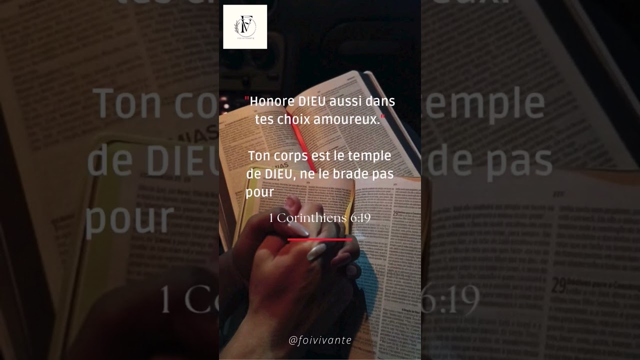 1Corinthiens 6:19 🙏✝️❤️. #confianceendieu #dieufidele #foienaction #jesussaves #foienaction