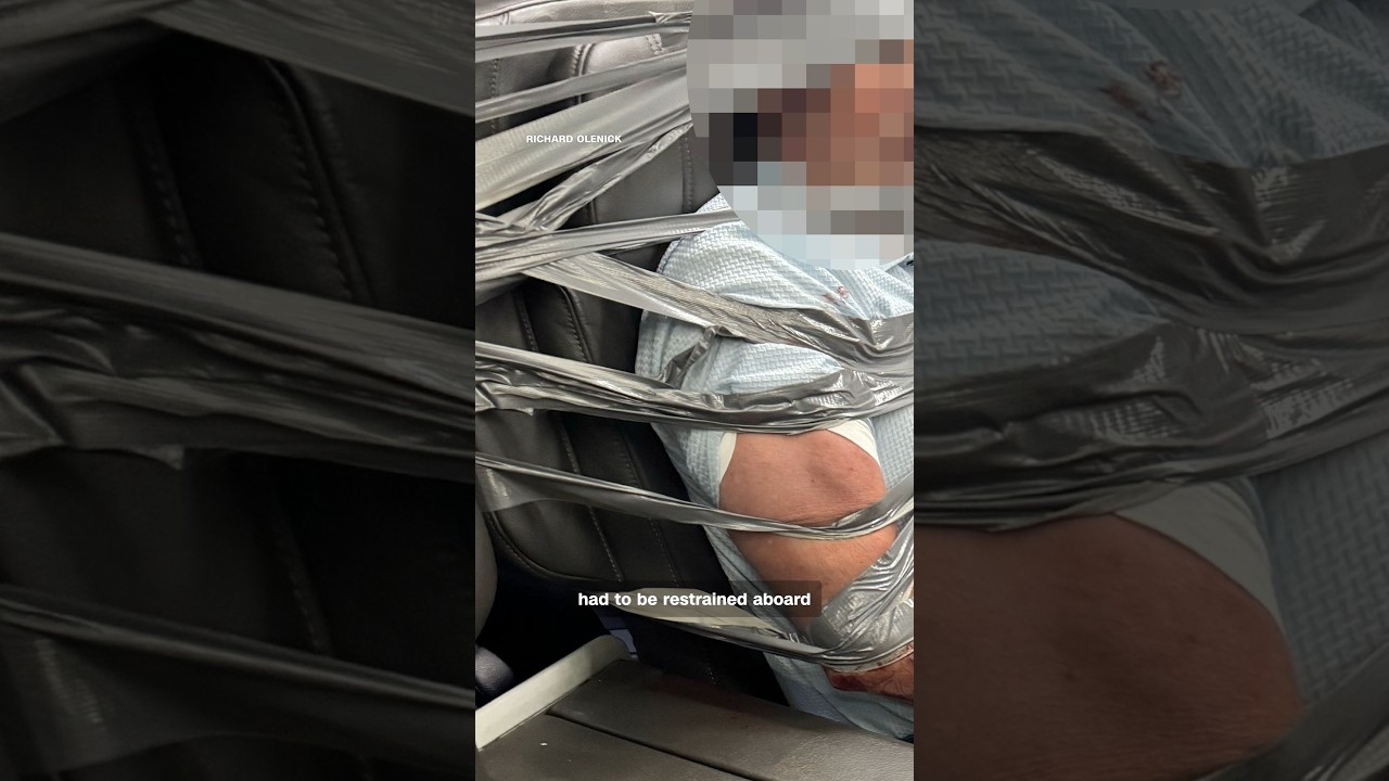 Disruptive passenger duct taped, zip tied during flight