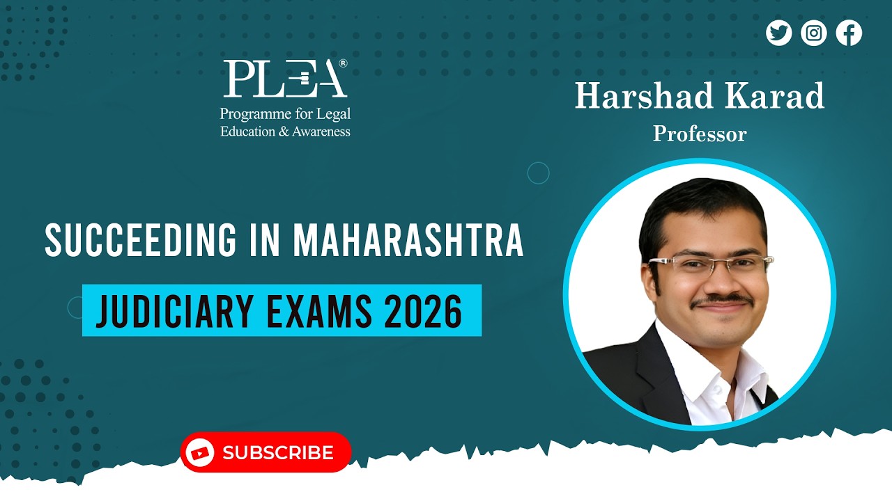 Succeeding in Maharashtra Judiciary Exams 2026 by @Profharshadkarad