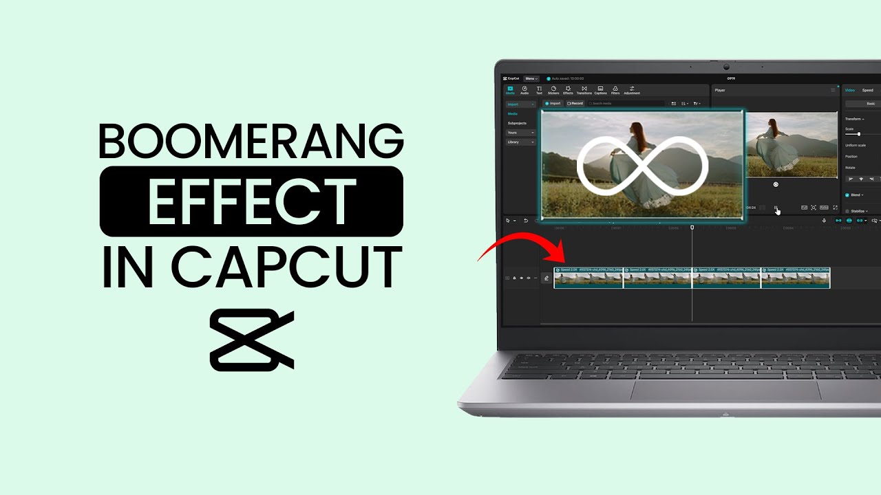 Как создать эффект бумеранга в Cap Cut?