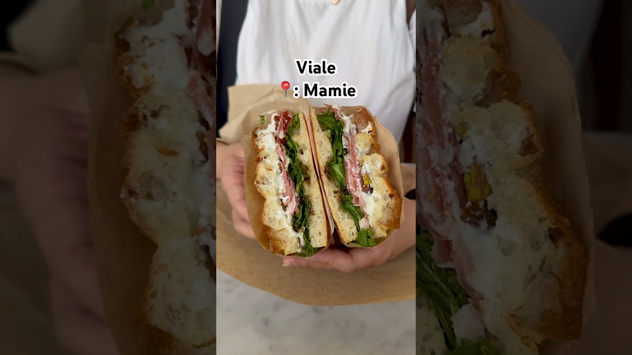 The best Italian sandwich in LA?! 🤯 #lafood #italiansandwich #panini #prosciutto #schiacciata #café