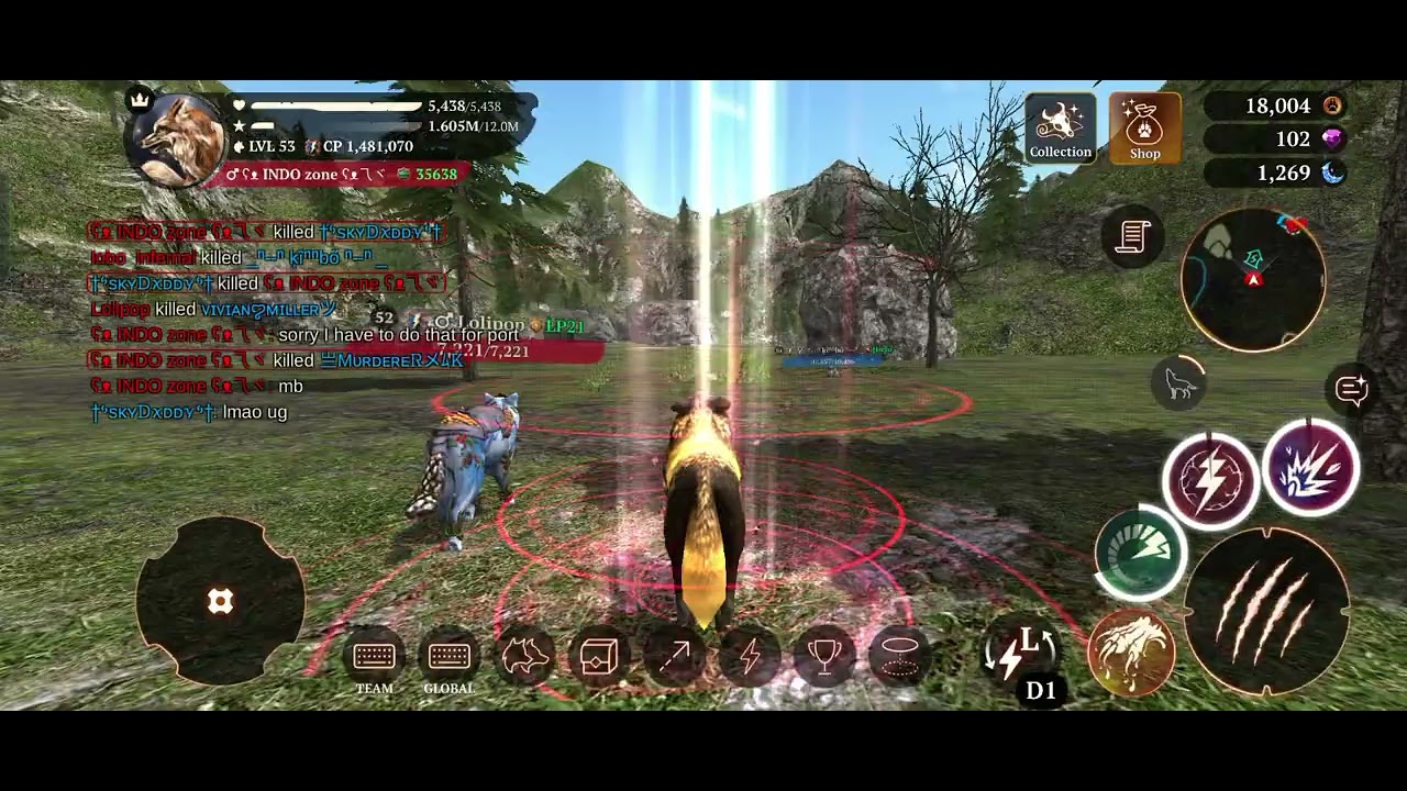 In The wolf game pvp  1 vs 1 with my friend level 56 🥰