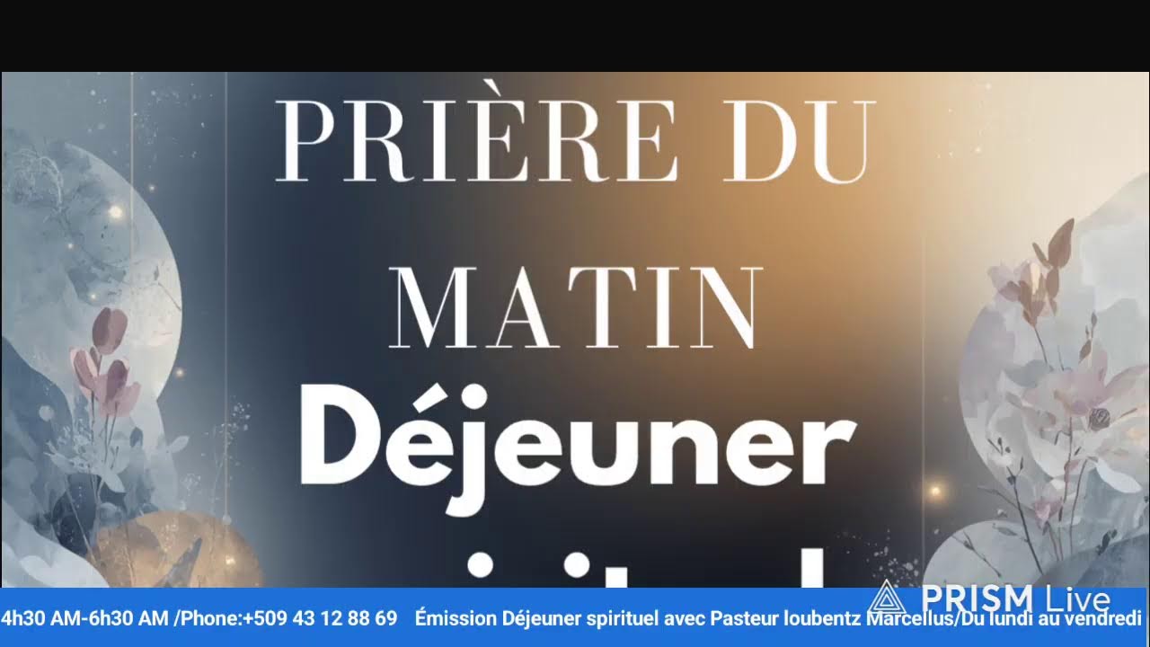 21-01-2026|Émission Déjeuner spirituel/Sujet:Elie parèt tèt ou Acabe pra;tonel|avec Pasteur loubentz