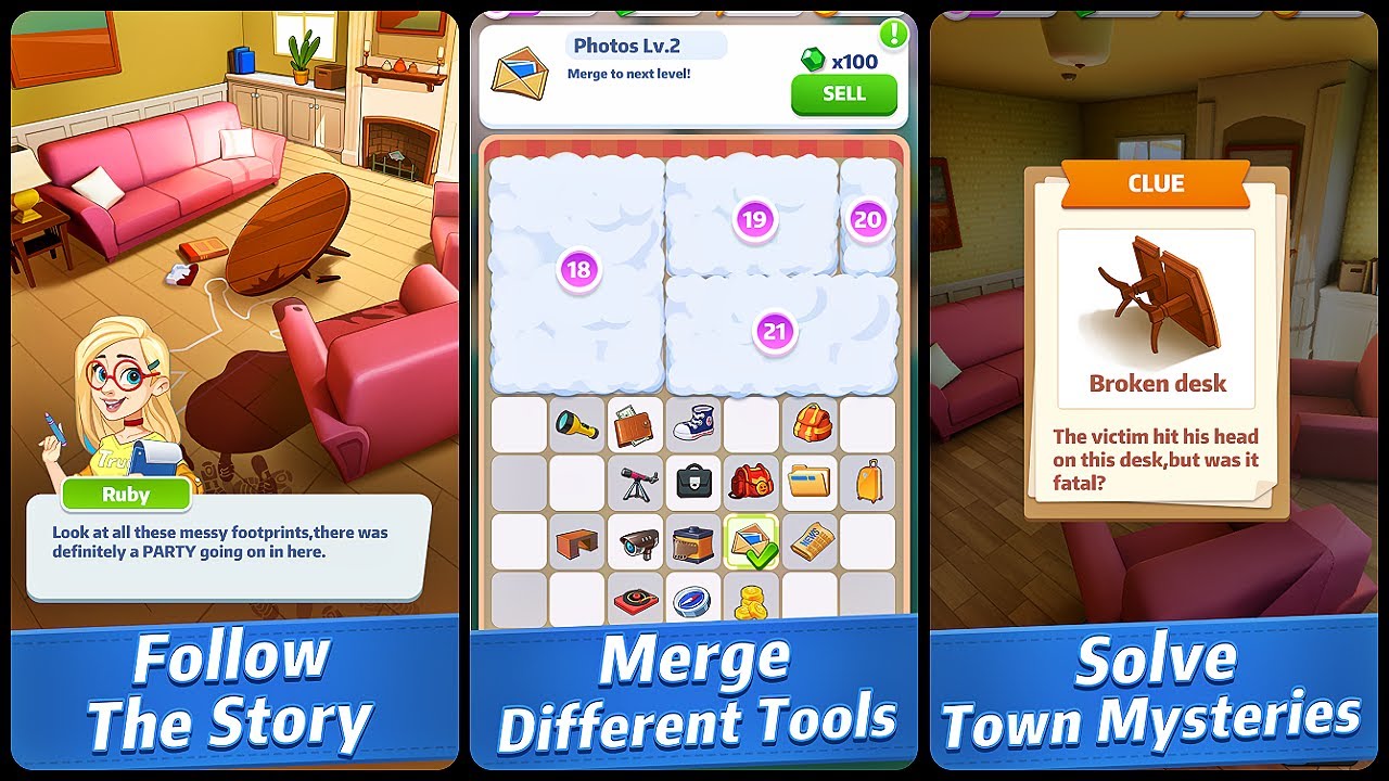 Merge Stories: Town Mystery (Gameplay Android)